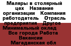 Маляры в столярный цех › Название организации ­ Компания-работодатель › Отрасль предприятия ­ Другое › Минимальный оклад ­ 1 - Все города Работа » Вакансии   . Магаданская обл.,Магадан г.